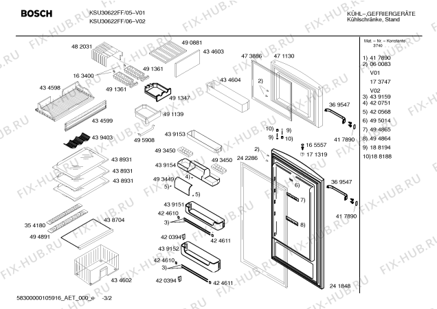 Схема №1 4FF5720A с изображением Испаритель для холодильной камеры Bosch 00442452