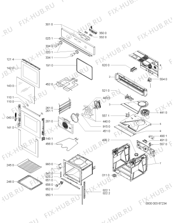 Схема №1 BSZH 5950/IN с изображением Панель для плиты (духовки) Whirlpool 481245249787