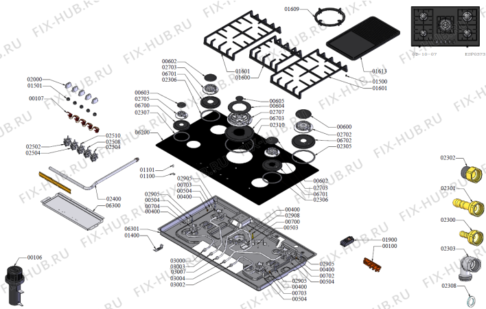 Схема №1 G960B (279729, PCZ90V) с изображением Блок электроподжига для духового шкафа Gorenje 326237