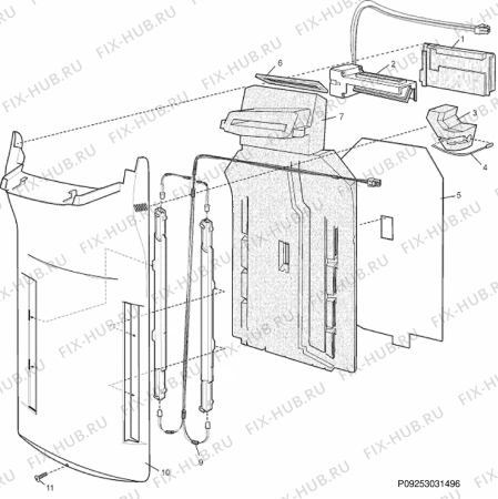 Взрыв-схема холодильника Electrolux END5298X-REEN - Схема узла Section 2