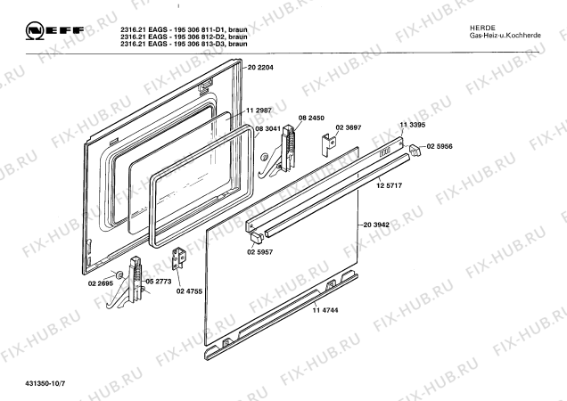 Схема №4 195306812 2316.21EAGS с изображением Панель для электропечи Bosch 00118794