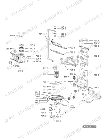 Схема №3 ADP 9900 IXCY с изображением Панель для электропосудомоечной машины Whirlpool 481010795128