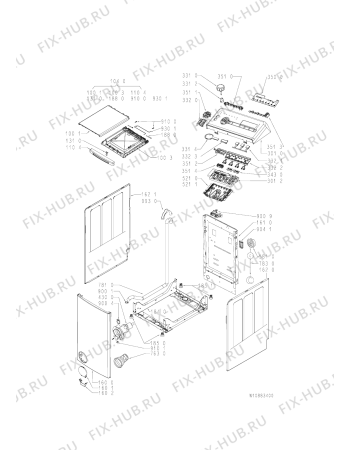 Схема №2 TDLR60111 (F101299) с изображением Обшивка для стиралки Indesit C00447937