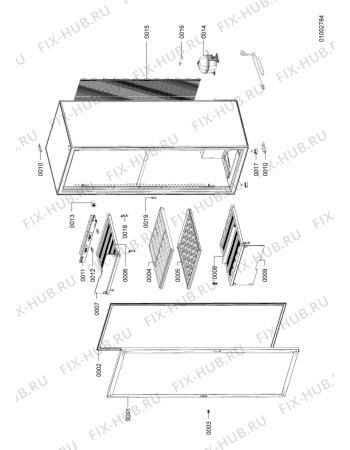 Схема №1 KRVC - 1825/I с изображением Ручка двери для холодильника Whirlpool 480132101986