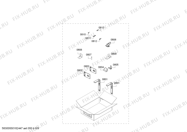 Схема №3 T36BT820NS с изображением Поднос для холодильника Bosch 00749623