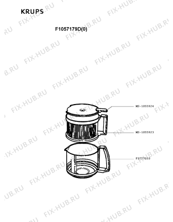 Схема №1 F3217610D(0) с изображением Насадка для кофеварки (кофемашины) Krups MS-4857100