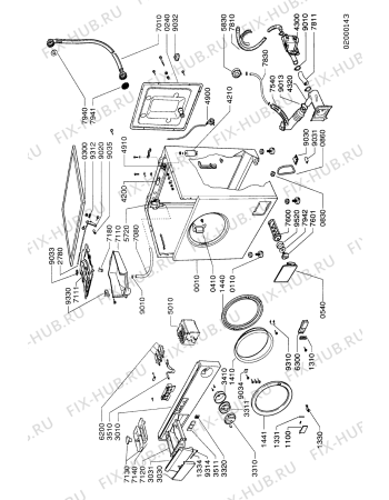 Схема №1 AWL 547 IG с изображением Люк и обрамление для стиральной машины Whirlpool 481946078489