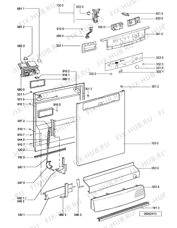 Схема №1 GSF EXCELLENCE с изображением Блок управления для посудомоечной машины Whirlpool 481227658124