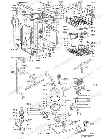 Схема №1 ADP 8556 WHM с изображением Панель для посудомойки Whirlpool 481245371907