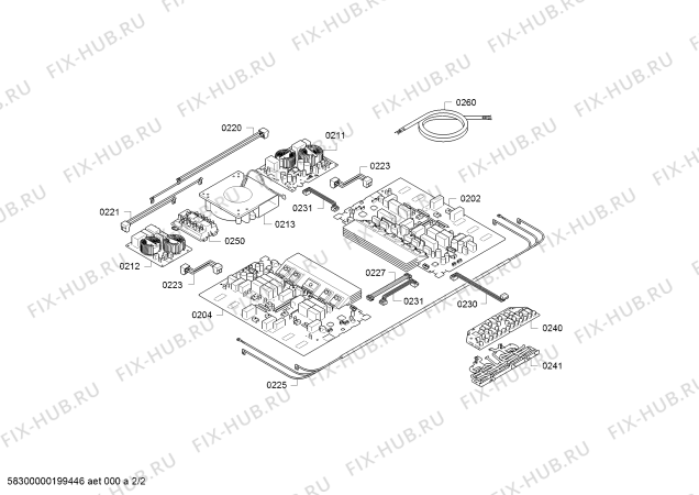 Взрыв-схема плиты (духовки) Siemens EH779FDC1E - Схема узла 02