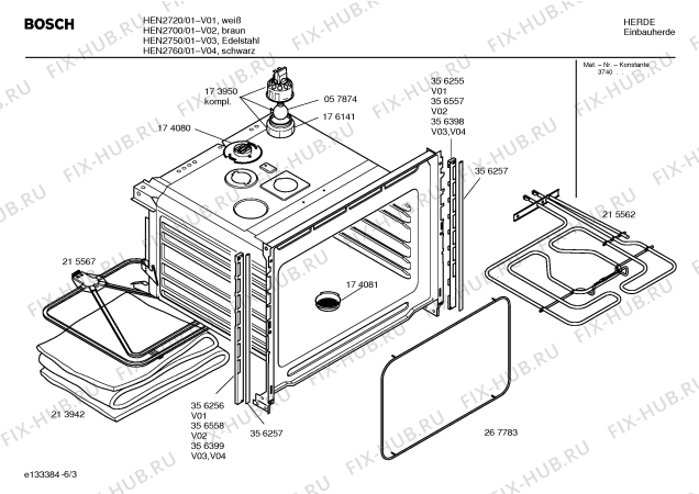 Схема №2 HEN2760 с изображением Инструкция по эксплуатации для духового шкафа Bosch 00525531