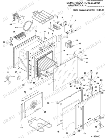 Схема №1 FMP776IXSX (F024099) с изображением Панель для плиты (духовки) Indesit C00075841