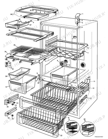 Взрыв-схема холодильника Aeg Electrolux S85528KG - Схема узла Section 4