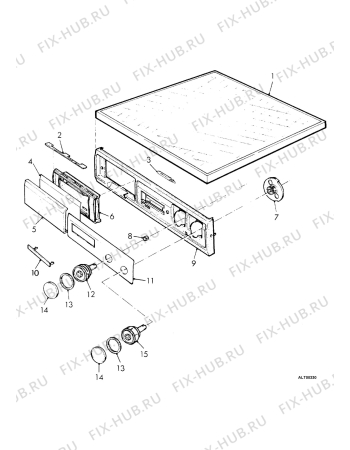 Взрыв-схема стиральной машины Zanker 100 - Схема узла Control panel and lid