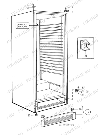 Взрыв-схема холодильника Electrolux RP1236SLG - Схема узла C10 Cabinet