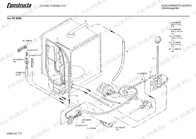 Схема №4 CG6300 CG630 с изображением Панель для посудомойки Bosch 00112811