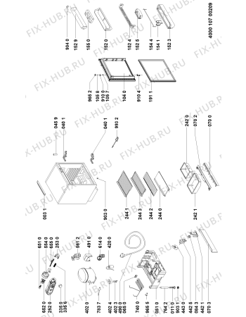 Схема №1 70282299UC81REFRIGERATORI (F091238) с изображением Всякое для плиты (духовки) Indesit C00346593