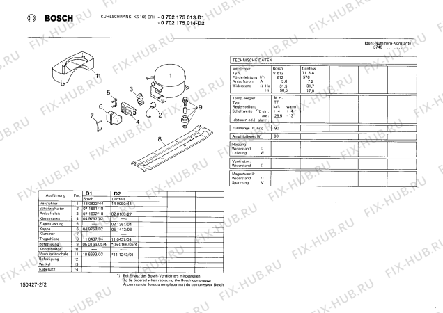 Взрыв-схема холодильника Bosch 0702175014 KS165ERI - Схема узла 02