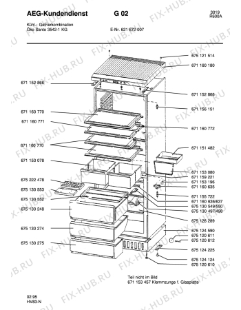 Взрыв-схема холодильника Aeg S3542 KG - Схема узла Housing 001