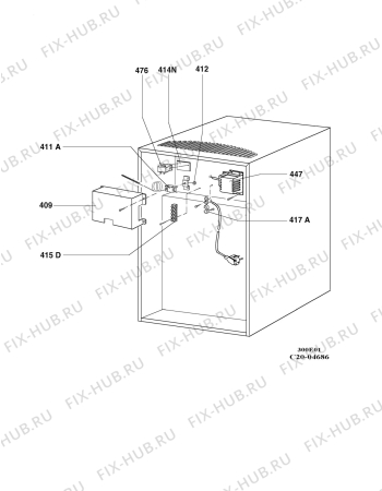 Взрыв-схема холодильника Electrolux RH300LDEG - Схема узла Armature/fitting