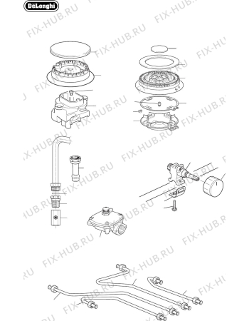 Схема №1 DEF605GW с изображением Шланг для плиты (духовки) DELONGHI 029674