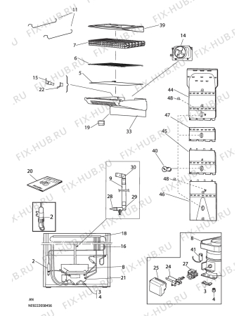 Взрыв-схема холодильника Privileg 605789_41525 - Схема узла C10 Cold, users manual