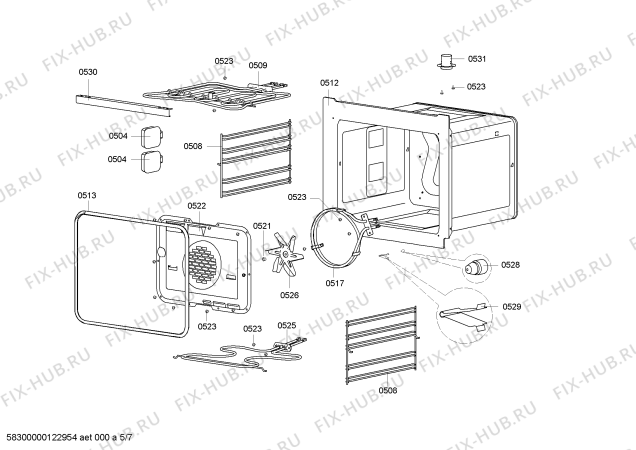 Схема №2 HB5305Z0C с изображением Переключатель для духового шкафа Siemens 00608579