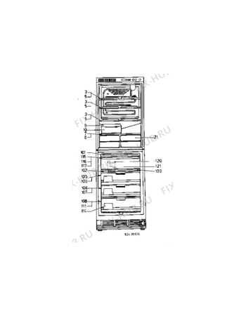 Взрыв-схема холодильника Zanussi Z20/14 - Схема узла C10 Interior