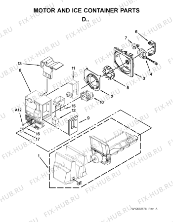 Схема №2 5MFX257AA с изображением Модуль (плата) управления для холодильной камеры Whirlpool 482000012362