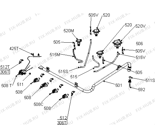 Схема №1 FS5014GGWLPG (344433, 156D.13) с изображением Панель для электропечи Gorenje 426193