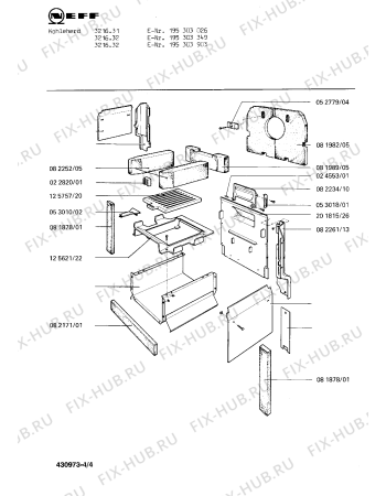 Схема №2 1133041101 3304/11NB с изображением Крышка для плиты (духовки) Bosch 00082520
