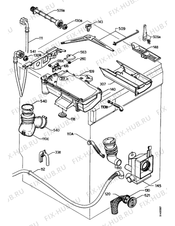 Взрыв-схема стиральной машины Acec ML1010 - Схема узла Water equipment