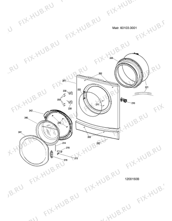 Схема №1 AVXXF1491EX (F039130) с изображением Заслонка для стиральной машины Indesit C00274250