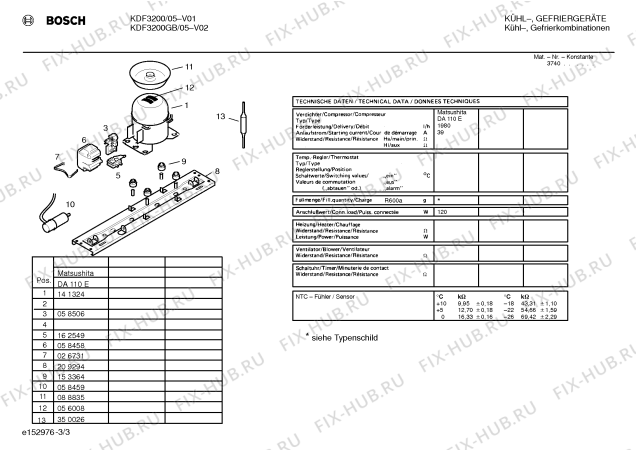 Схема №1 KDF7000 с изображением Инструкция по эксплуатации для холодильника Bosch 00518376