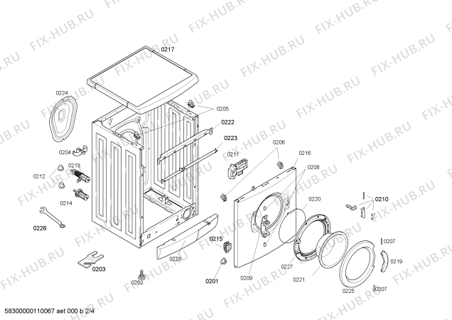 Схема №3 WFO2461FE -Maxx 1200 с изображением Панель управления для стиралки Bosch 00445097