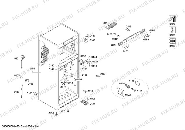 Схема №2 KDN30A43 с изображением Вставка для холодильника Bosch 00650544