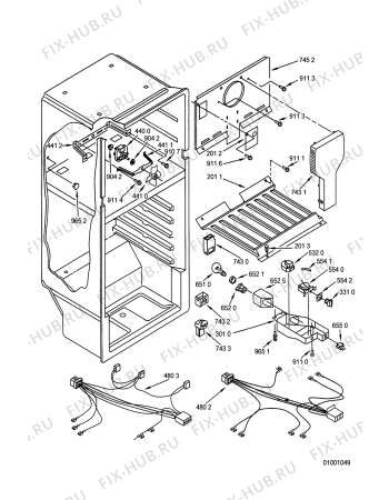 Схема №2 ART 716 с изображением Шарнир для холодильника Whirlpool 481241718905