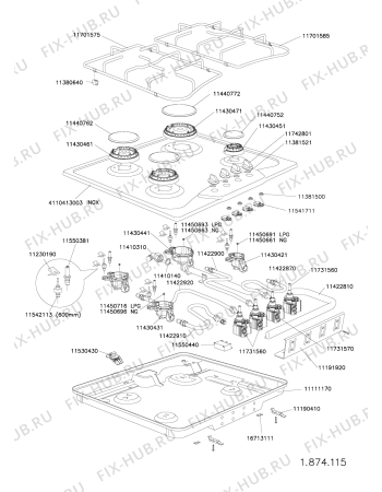 Схема №1 AKF 616 IX с изображением Противень (решетка) для духового шкафа Whirlpool 480121100485