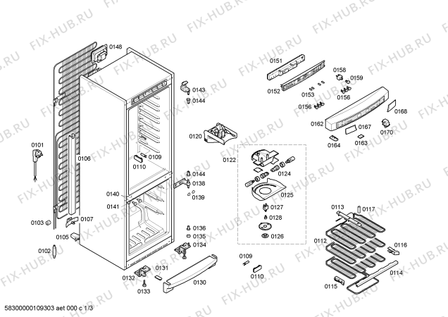 Схема №2 3KE7837A с изображением Дверь для холодильника Bosch 00241361