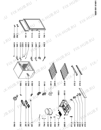 Схема №1 ARZ000W с изображением Дверца для холодильной камеры Whirlpool 481245168064