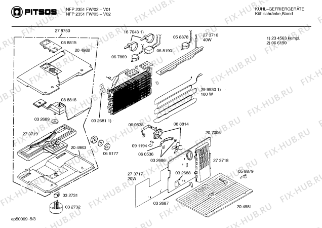 Схема №2 NFP2400FW с изображением Седло клапана для холодильника Bosch 00059139