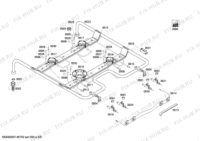 Схема №1 FRS4011WTL с изображением Кабель для духового шкафа Bosch 00650854