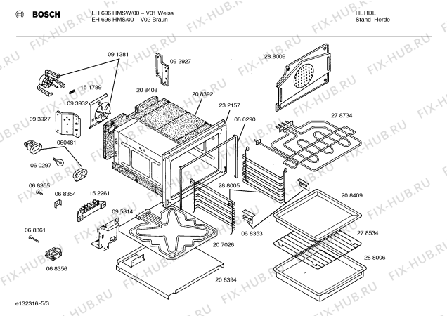 Схема №3 EH594HMSW с изображением Варочная панель для плиты (духовки) Bosch 00091305