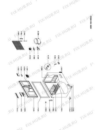 Схема №1 GT26EA00 с изображением Дверка для комплектующей Whirlpool 480132100236