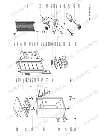 Схема №1 ARC 1610 с изображением Корпусная деталь для холодильника Whirlpool 481245310312