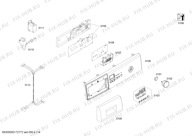 Схема №2 WAX16161IN Classixx с изображением Панель управления для стиральной машины Bosch 00793729