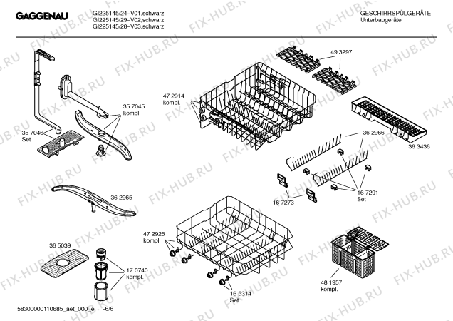 Схема №1 GI225145 с изображением Краткая инструкция для посудомойки Siemens 00691356