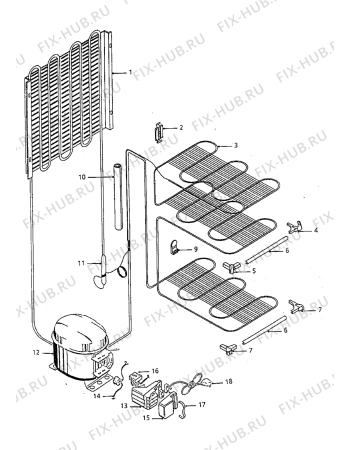 Взрыв-схема холодильника Electrolux TF319GE - Схема узла Cooling system 017