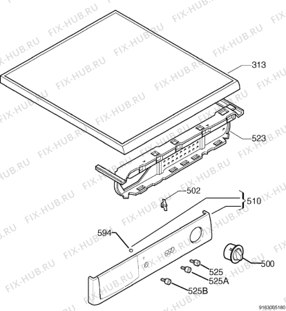 Взрыв-схема сушильной машины Zanussi Electrolux TD4224 - Схема узла Command panel 037