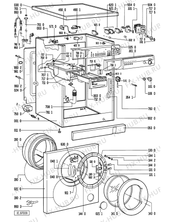 Схема №2 AWM229WP AWM 229 с изображением Клавиша для стиралки Whirlpool 481941258536